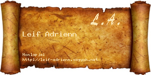 Leif Adrienn névjegykártya